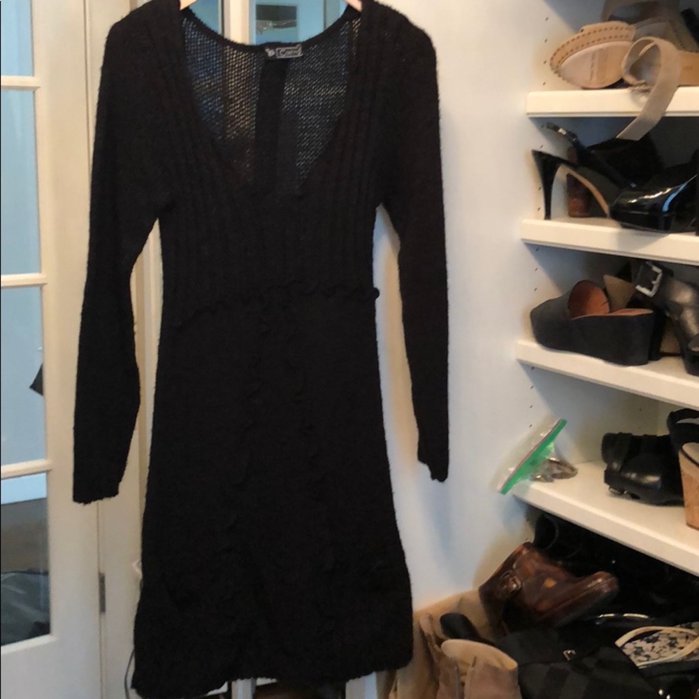 Black sweater dress